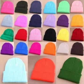 Heren dames muts beanie zwarte blauwe roze rode groene beschikbaar voor biedingen