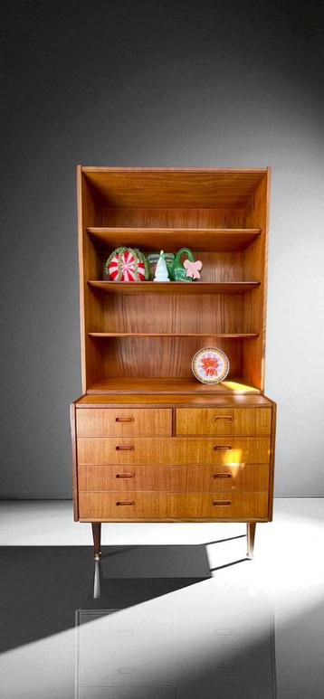 Vintage Deens design boekenkast/archiefkast beschikbaar voor biedingen