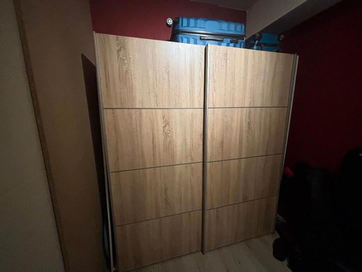 Verona Sliding Wardrobe 180cm Oak, Huis en Inrichting, Kasten | Kledingkasten, Gebruikt, 150 tot 200 cm, 150 tot 200 cm, 50 tot 75 cm