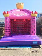 Vetgaaf springkussen Princess te huur! 3,5 x 4,50m .Met dak, Ophalen of Verzenden, Zo goed als nieuw, Overige