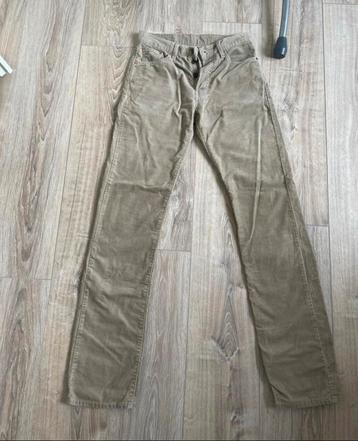 Levi's Corduroy Jeans W27 L34 beige ribbroek beschikbaar voor biedingen