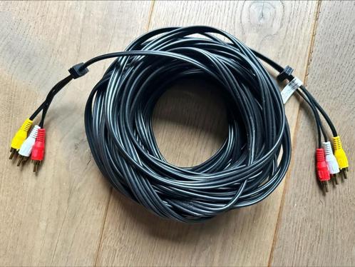 Goobay 15 meter RCA Audio+Video Kabel - 50342, Audio, Tv en Foto, Audiokabels en Televisiekabels, Zo goed als nieuw, Luidsprekerkabel