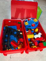 2 bakken duplo + bouwplaat, Ophalen, Gebruikt, Losse stenen, Duplo
