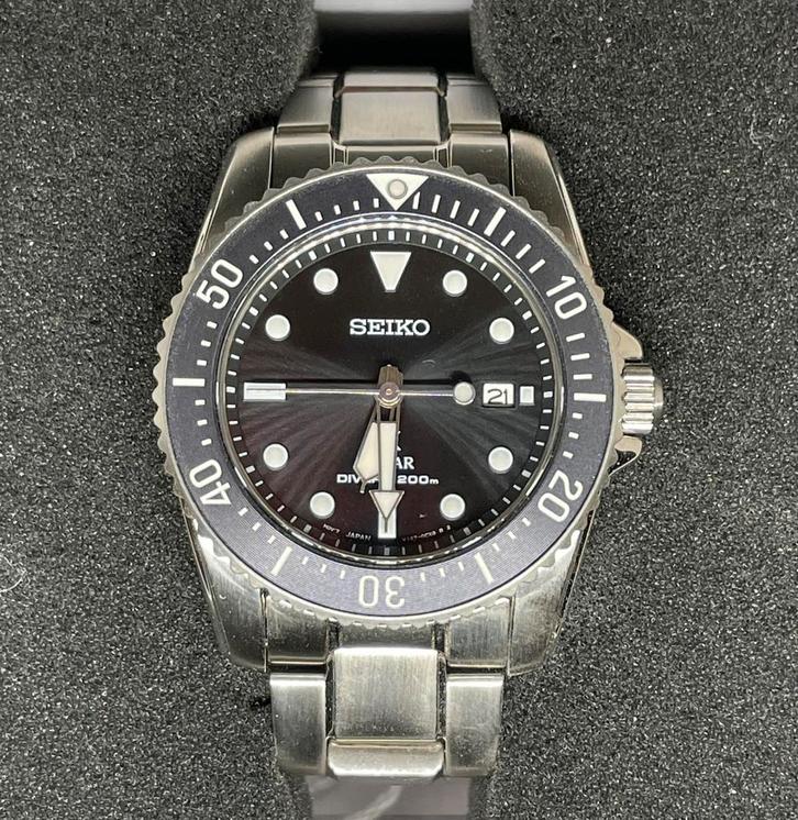 Seiko Prospex Solar Scuba Dial, Sieraden, Tassen en Uiterlijk, Horloges | Heren, Zo goed als nieuw, Polshorloge, Seiko, Zilver