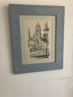 Delft, rechts de visbank en  het oude stadshuis., Ophalen