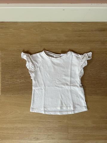 Mooi wit shirt / top met korte mouwen, Zara, maat 80 beschikbaar voor biedingen