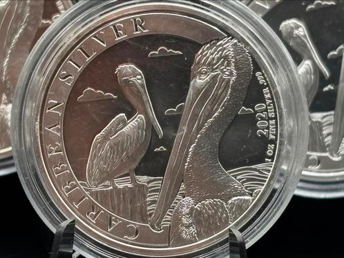 1oz Barbados Caribbean pelican .999 zilver 2020, Postzegels en Munten, Edelmetalen en Baren, Zilver, Ophalen of Verzenden