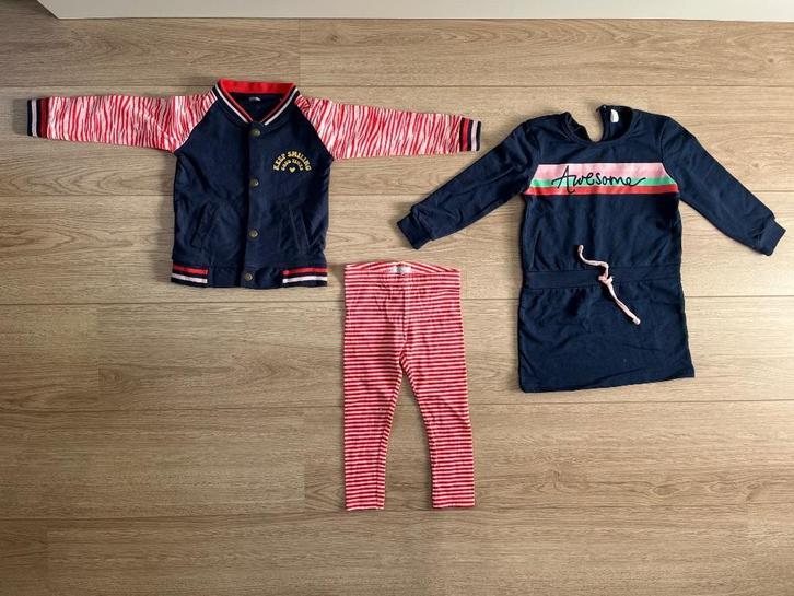 Maat 86/92 Mooie set, Kinderen en Baby's, Babykleding | Maat 86, Zo goed als nieuw, Meisje, Jurkje of Rokje, Ophalen