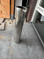 Dubbelwandige kachel pijp, Doe-het-zelf en Verbouw, Buizen en Afvoer, Gebruikt, Overige typen, Rvs, Minder dan 2 meter