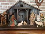 Origineel Antieke Oberammergau Houtsnijwerk Kerstgroep in, Ophalen of Verzenden
