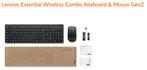 Lenovo Essential Wireless Combo Keyboard and Mouse Gen2, Computers en Software, Toetsenborden, Nieuw, Ophalen of Verzenden, Draadloos