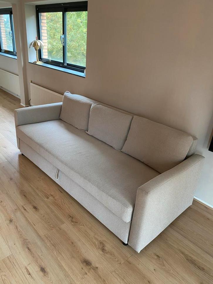 IKEA Friheten 3-zits slaapbank - Beige, Huis en Inrichting, Slaapkamer | Slaapbanken, Zo goed als nieuw, Overige maten, Tweepersoons