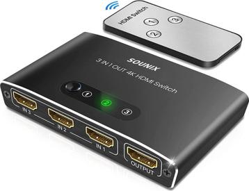 Sounix HDMI Switch - 3 in 1 uit Met afstandsbediening beschikbaar voor biedingen