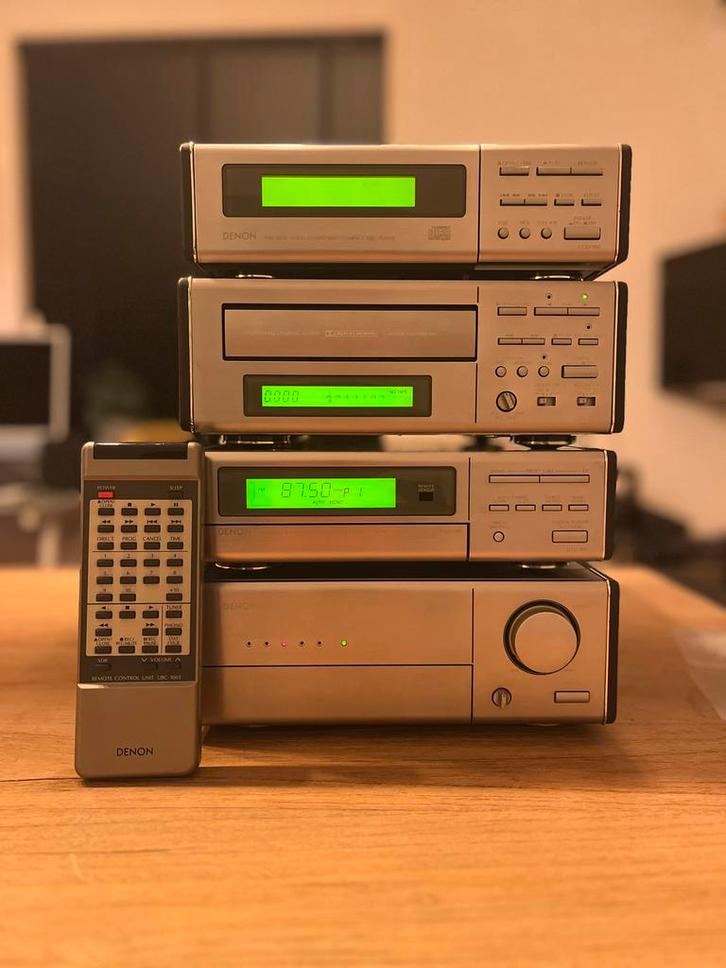 Denon 100 set inclusief afstandsbediening, Audio, Tv en Foto, Stereo-sets, Zo goed als nieuw, Cassettedeck, Cd-speler, Tuner of Radio
