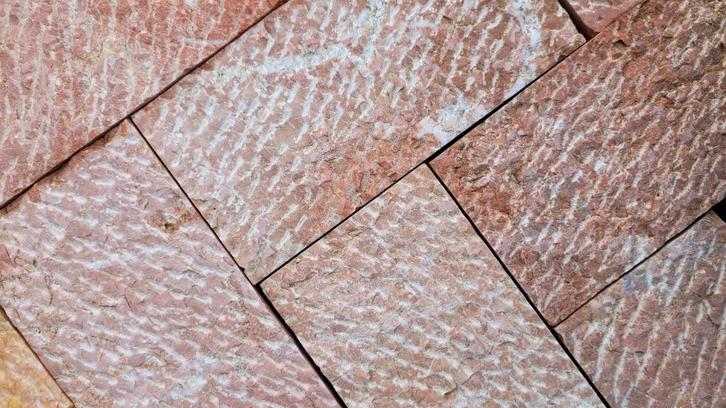 restpartij: graniet tegels rood, Tuin en Terras, Tegels en Klinkers, Gebruikt, Terrastegels, Natuursteen, 10 m² of meer, Ophalen of Verzenden