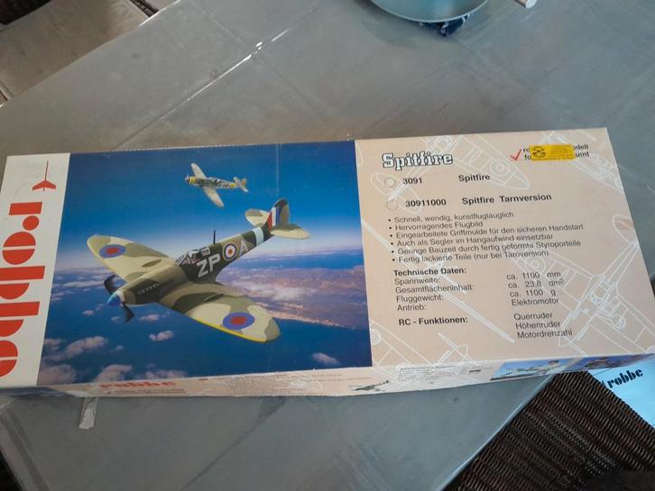 Robbe 3091 Spitfire Radiografisch Vliegtuig - Nieuw in OVP, Hobby en Vrije tijd, Modelbouw | Vliegtuigen en Helikopters, Nieuw