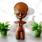 Een mooie vintage Akua'ba vruchtbaarheidspop., Antiek en Kunst, Ophalen of Verzenden
