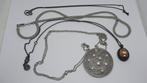 Partij van 4 Zilveren Kettingen 0.925 Zilver, Ophalen of Verzenden, Zilver, Zilver, Met hanger