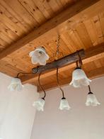 Handgemaakte Hanglamp Rustiek, Ophalen, Zo goed als nieuw, Glas, 75 cm of meer