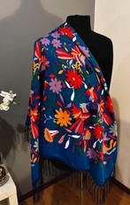 Boho sjaal met bloemenpatroon en franjes, Ophalen of Verzenden, Nieuw, Sjaal