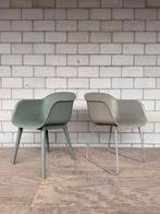 Muuto Fiber chair (slede of wood base), Huis en Inrichting, Stoelen, Ophalen, Kunststof, Bruin, Zo goed als nieuw