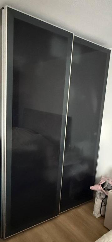 Ikea pax glazenschuifdeuren compleet 2x- 236x 75cm - afbeelding 1
