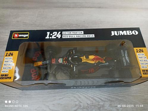 Jumbo Max Verstappen Red Bull Racing - Honda RB16, Hobby en Vrije tijd, Modelauto's | 1:24, Zo goed als nieuw, Bburago, Ophalen of Verzenden