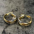 14 karaat gouden oorbellen bicolour nieuw, Ophalen of Verzenden, Zo goed als nieuw, Goud