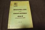 Zündapp 175S 1956 motorrad ersatzteil liste onderdelen boek, Ophalen of Verzenden, Overige merken
