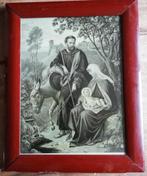 Jozef, Maria & kindje Jezus. Ca 1900. Chromolithografie., Ophalen of Verzenden, Zo goed als nieuw, Overige typen, Christendom | Katholiek