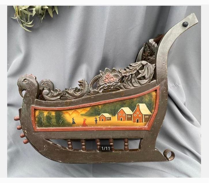 Korting Bijzondere Arrenslee hout voor beer pop Zuid-Duits, Diversen, Kerst, Zo goed als nieuw, Ophalen