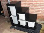 IKEA TROFAST ladekast, zwarte kast, witte bakken., Huis en Inrichting, 5 laden of meer, Ophalen, Gebruikt
