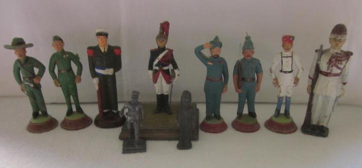 10 Vintage soldaten o.a.Frankrijk ,India enz div. grote LEES, Antiek en Kunst, Antiek | Speelgoed, Ophalen of Verzenden