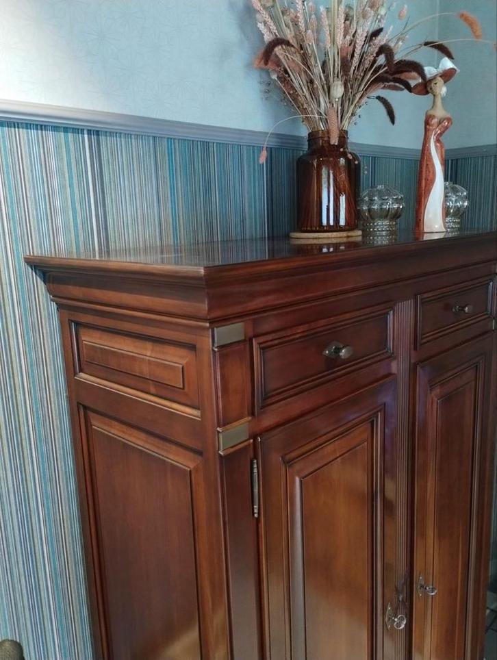 Kast in massief kerselaar, Huis en Inrichting, Kasten | Boekenkasten, 200 cm of meer, 50 tot 75 cm, Ophalen