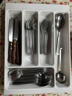 Complete vintage bestekset – 8-persoons – rvs, Ophalen, Gebruikt, Rvs of Chroom, Bestekset