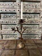 Kandelaar uit India aluminium brons goud kleur vogels tak, Huis en Inrichting, Verburgt Vintage, Overige kleuren, 25 tot 50 cm