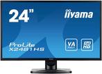 IIyama Prolite X2481 Voor de computer/laptop/Console ZGAN, Ophalen of Verzenden, Zo goed als nieuw, VGA, In hoogte verstelbaar