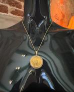 22k Gouden Tientje munt met 14k gouden ketting en hanger, Sieraden, Tassen en Uiterlijk, Kettingen, Met hanger, Nieuw, Ophalen of Verzenden