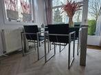 4 eetkamer of kantoor stoelen, Huis en Inrichting, Zwart, Ophalen of Verzenden, Zo goed als nieuw, Metaal