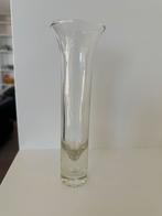 Crown Corning Glas Vaas Helder Bubbel Solifleur, Huis en Inrichting, Ophalen of Verzenden, Overige kleuren, Glas, Minder dan 50 cm