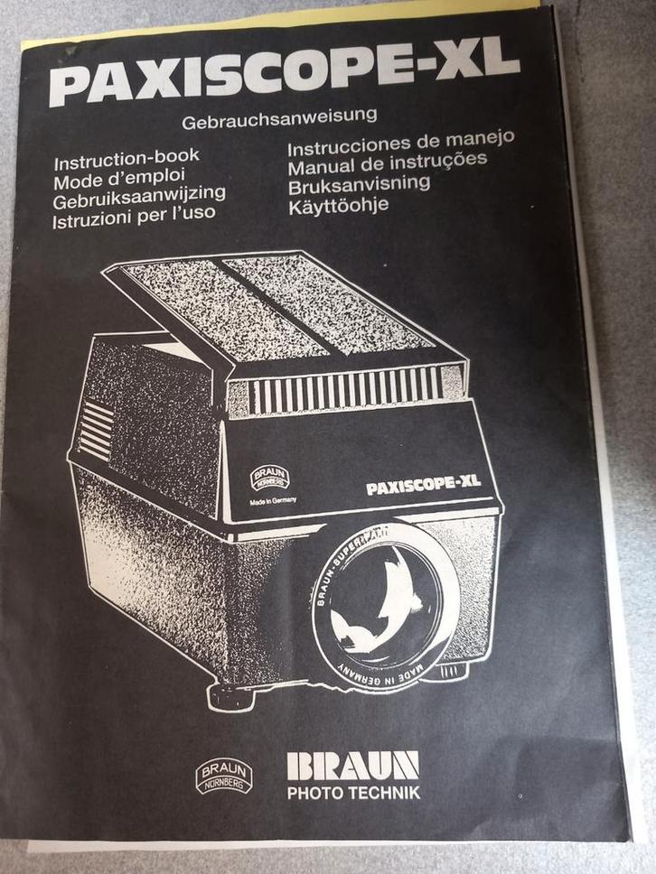 Braun Paxiscope XL - Diaprojector, Audio, Tv en Foto, Diaprojectors, Gebruikt, Ophalen of Verzenden