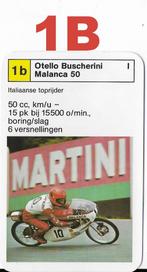 K58 motorkaartje 1b malanca 50 / otello buscherini, Ophalen of Verzenden, Zo goed als nieuw