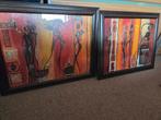 2 posters met lijst, Antiek en Kunst, Kunst | Schilderijen | Modern, Ophalen of Verzenden