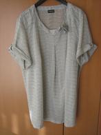 Gestreepte luchtige blouse SAMOON by GERRY WEBER XL snazzeys, Verzenden, Beige, Maat 46/48 (XL) of groter, Nieuw