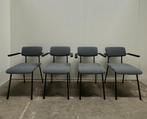 Vintage Gispen 1235/36 zwart frame nieuw stoffering kvadrat, Huis en Inrichting, Stoelen, Ophalen, Gebruikt, Zwart, Metaal