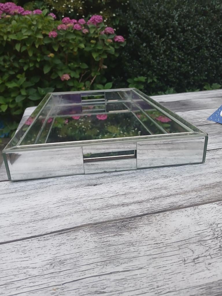 Luxe spiegel dienblad 50 breed, 30 diep, 5 cm hoog en meer, Ophalen, Zo goed als nieuw, Rechthoekig, Hout