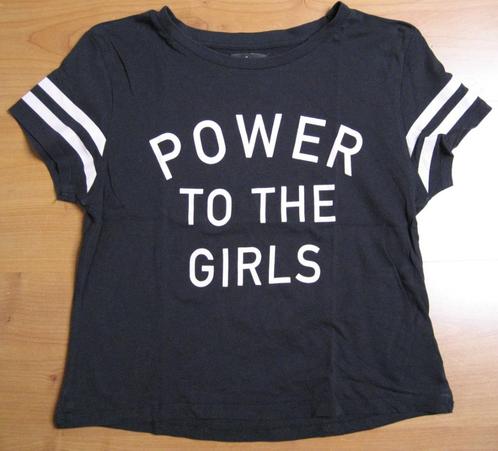 Zwarte shirt - Power to the girls - JBC - S/36., Kleding | Dames, T-shirts, Zo goed als nieuw, Maat 36 (S), Zwart, Korte mouw
