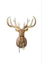 Prachtige grote goudkleurige herten lamp, Huis en Inrichting, Ophalen, Zo goed als nieuw