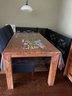 teakhouten eettafel, Huis en Inrichting, Tafels | Eettafels, Ophalen, Teakhout, 200 cm of meer, 50 tot 100 cm