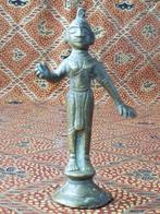 Mooi zwaar antiek brons tempelbeeldje uit India 11,4 cm., Ophalen of Verzenden